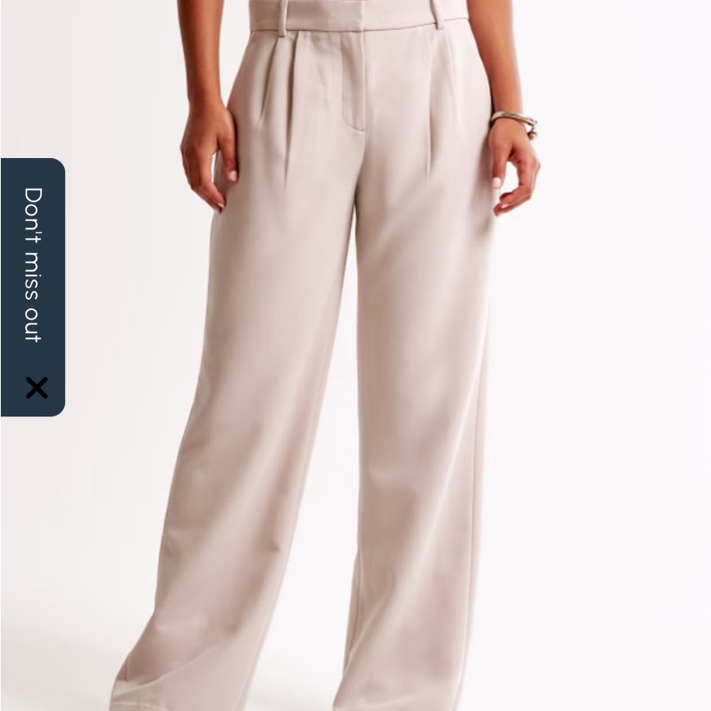 Abercrombie & Fitch Curve Love Sloane Low Rise Wide Leg Pants